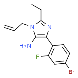 ChemSpider 2D Image | 1-Allyl-4-(4-bromo-2-fluorophenyl)-2-ethyl-1H-imidazol-5-amine | C14H15BrFN3