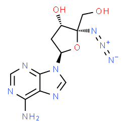 ChemSpider 2D Image | 4'-Azido-2'-deoxyadenosine | C10H12N8O3
