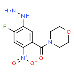 ChemSpider 2D Image | (4-Fluoro-5-hydrazino-2-nitrophenyl)(4-morpholinyl)methanone | C11H13FN4O4
