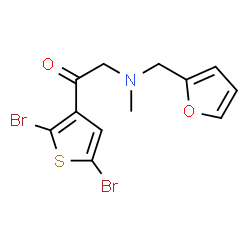 ChemSpider 2D Image | 1-(2,5-Dibromo-3-thienyl)-2-[(2-furylmethyl)(methyl)amino]ethanone | C12H11Br2NO2S