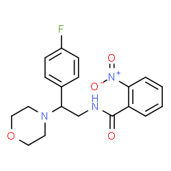 ChemSpider 2D Image | N-[2-(4-Fluorophenyl)-2-(4-morpholinyl)ethyl]-2-nitrobenzamide | C19H20FN3O4