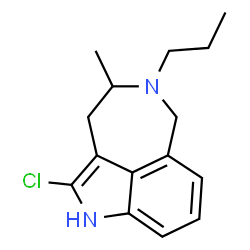ChemSpider 2D Image | 2-Chloro-4-methyl-5-propyl-3,4,5,6-tetrahydro-1H-azepino[5,4,3-cd]indole | C15H19ClN2