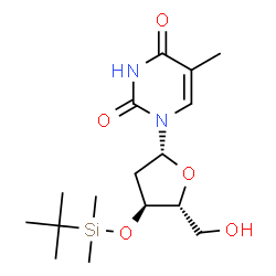ChemSpider 2D Image | 3'-O-(T-BUTYLDIMETHYLSILYL)THYMIDINE | C16H28N2O5Si