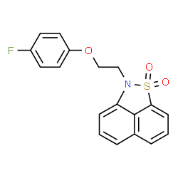 ChemSpider 2D Image | 2-[2-(4-Fluorophenoxy)ethyl]-2H-naphtho[1,8-cd][1,2]thiazole 1,1-dioxide | C18H14FNO3S