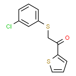 ChemSpider 2D Image | 2-[(3-Chlorophenyl)sulfanyl]-1-(2-thienyl)ethanone | C12H9ClOS2