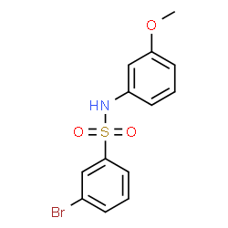ChemSpider 2D Image | 3-Bromo-N-(3-methoxyphenyl)benzenesulfonamide | C13H12BrNO3S
