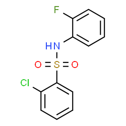 ChemSpider 2D Image | 2-Chloro-N-(2-fluorophenyl)benzenesulfonamide | C12H9ClFNO2S