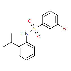 ChemSpider 2D Image | 3-Bromo-N-(2-isopropylphenyl)benzenesulfonamide | C15H16BrNO2S