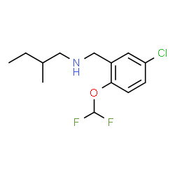 ChemSpider 2D Image | N-[5-Chloro-2-(difluoromethoxy)benzyl]-2-methyl-1-butanamine | C13H18ClF2NO