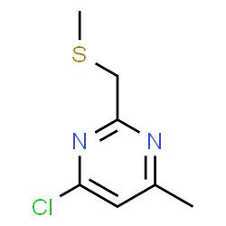 ChemSpider 2D Image | 4-Chloro-6-methyl-2-[(methylsulfanyl)methyl]pyrimidine | C7H9ClN2S