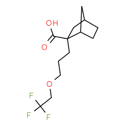 ChemSpider 2D Image | 2-[3-(2,2,2-Trifluoroethoxy)propyl]bicyclo[2.2.1]heptane-2-carboxylic acid | C13H19F3O3