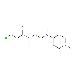 ChemSpider 2D Image | 3-Chloro-N,2-dimethyl-N-{2-[methyl(1-methyl-4-piperidinyl)amino]ethyl}propanamide | C14H28ClN3O