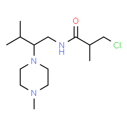 ChemSpider 2D Image | 3-Chloro-2-methyl-N-[3-methyl-2-(4-methyl-1-piperazinyl)butyl]propanamide | C14H28ClN3O
