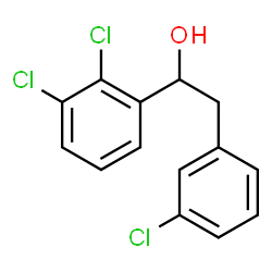 ChemSpider 2D Image | 2-(3-Chlorophenyl)-1-(2,3-dichlorophenyl)ethanol | C14H11Cl3O