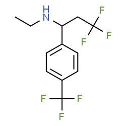 ChemSpider 2D Image | N-Ethyl-3,3,3-trifluoro-1-[4-(trifluoromethyl)phenyl]-1-propanamine | C12H13F6N