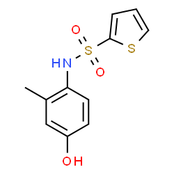 ChemSpider 2D Image | N-(4-Hydroxy-2-methylphenyl)-2-thiophenesulfonamide | C11H11NO3S2
