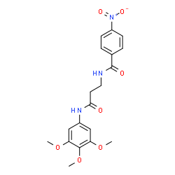 ChemSpider 2D Image | 4-Nitro-N-{3-oxo-3-[(3,4,5-trimethoxyphenyl)amino]propyl}benzamide | C19H21N3O7