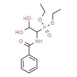 ChemSpider 2D Image | Diethyl [1-(benzoylamino)-2,2-dihydroxyethyl]phosphonate | C13H20NO6P