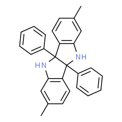 ChemSpider 2D Image | 2,7-Dimethyl-4b,9b-diphenyl-4b,5,9b,10-tetrahydroindolo[3,2-b]indole | C28H24N2