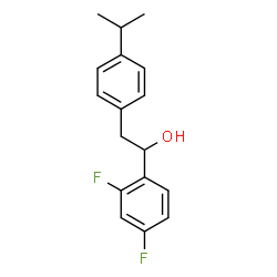 ChemSpider 2D Image | 1-(2,4-Difluorophenyl)-2-(4-isopropylphenyl)ethanol | C17H18F2O
