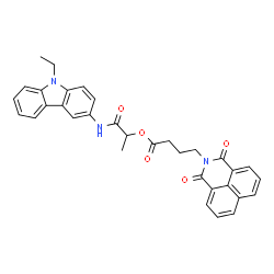 ChemSpider 2D Image | 1-[(9-Ethyl-9H-carbazol-3-yl)amino]-1-oxo-2-propanyl 4-(1,3-dioxo-1H-benzo[de]isoquinolin-2(3H)-yl)butanoate | C33H29N3O5