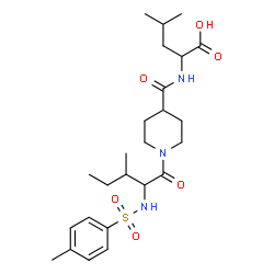 ChemSpider 2D Image | N-[(1-{N-[(4-Methylphenyl)sulfonyl]isoleucyl}-4-piperidinyl)carbonyl]leucine | C25H39N3O6S