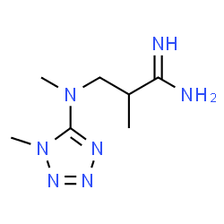 ChemSpider 2D Image | 2-Methyl-3-[methyl(1-methyl-1H-tetrazol-5-yl)amino]propanimidamide | C7H15N7