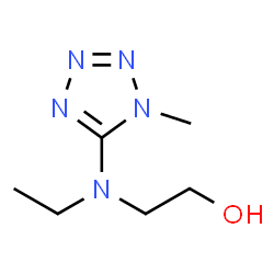 ChemSpider 2D Image | 2-[Ethyl(1-methyl-1H-tetrazol-5-yl)amino]ethanol | C6H13N5O