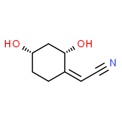 ChemSpider 2D Image | (2Z)-[(2S,4S)-2,4-Dihydroxycyclohexylidene]acetonitrile | C8H11NO2