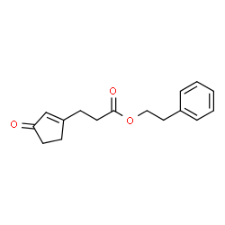 ChemSpider 2D Image | 2-Phenylethyl 3-(3-oxo-1-cyclopenten-1-yl)propanoate | C16H18O3