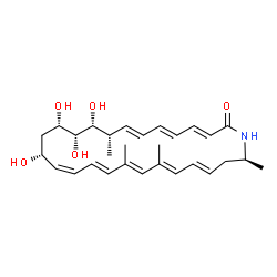 ChemSpider 2D Image | (3E,5E,7E,9S,10R,11R,12S,14R,15Z,17E,19E,21E,23E,26S)-10,11,12,14-Tetrahydroxy-9,19,21,26-tetramethylazacyclohexacosa-3,5,7,15,17,19,21,23-octaen-2-one | C29H41NO5