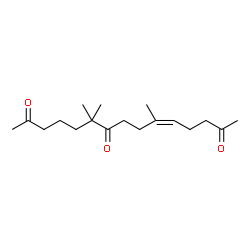 ChemSpider 2D Image | (10Z)-6,6,10-Trimethyl-10-pentadecene-2,7,14-trione | C18H30O3