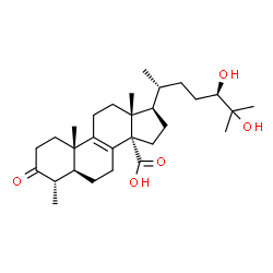 ChemSpider 2D Image | (4alpha,5alpha,24R)-24,25-Dihydroxy-4-methyl-3-oxocholest-8-ene-14-carboxylic acid | C29H46O5