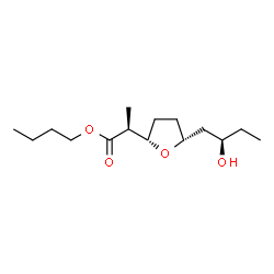 ChemSpider 2D Image | Butyl (2S)-2-{(2S,5R)-5-[(2R)-2-hydroxybutyl]tetrahydro-2-furanyl}propanoate | C15H28O4