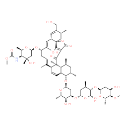 ChemSpider 2D Image | Methyl [(2R,3S,4S,6R)-4-hydroxy-6-{[(1S,3R,6S,7E,9S,11E,13S,16S,17S,18S,20S,21R,22S)-27-hydroxy-17-{[(2R,4R,5S,6S)-5-hydroxy-4-{[(2S,4R,5S,6R)-6-hydroxy-5-{[(2S,4R,5R,6S)-4-hydroxy-5-methoxy-6-methylt
etrahydro-2H-pyran-2-yl]oxy}-4-methyltetrahydro-2H-pyran-2-yl]oxy}-6-methyltetrahydro-2H-pyran-2-yl]oxy}-4-(hydroxymethyl)-3,8,12,18,20,22-hexamethyl-23,25-dioxo-26-oxapentacyclo[22.2.1.0~1,6~.0~13,22
~.0~16,21~]heptacosa-4,7,11,14,24(27)-pentaen-9-yl]oxy}-2,4-dimethyltetrahydro-2H-pyran-3-yl]carbamate (non-preferred name) | C61H91NO20