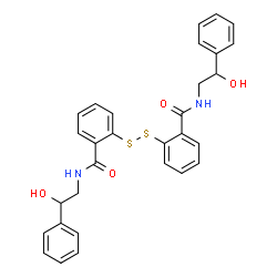 ChemSpider 2D Image | 2,2'-Disulfanediylbis[N-(2-hydroxy-2-phenylethyl)benzamide] | C30H28N2O4S2