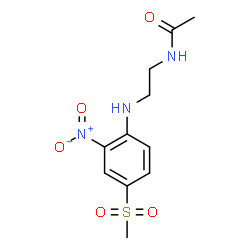 ChemSpider 2D Image | N-(2-{[4-(Methylsulfonyl)-2-nitrophenyl]amino}ethyl)acetamide | C11H15N3O5S