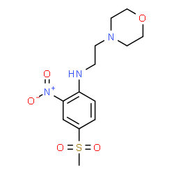 ChemSpider 2D Image | 4-(Methylsulfonyl)-N-[2-(4-morpholinyl)ethyl]-2-nitroaniline | C13H19N3O5S
