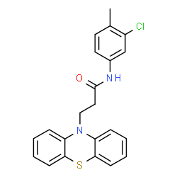 ChemSpider 2D Image | N-(3-Chloro-4-methylphenyl)-3-(10H-phenothiazin-10-yl)propanamide | C22H19ClN2OS
