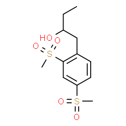ChemSpider 2D Image | 1-[2,4-Bis(methylsulfonyl)phenyl]-2-butanol | C12H18O5S2