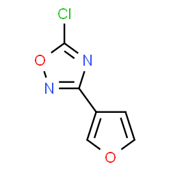 ChemSpider 2D Image | 5-Chloro-3-(3-furyl)-1,2,4-oxadiazole | C6H3ClN2O2