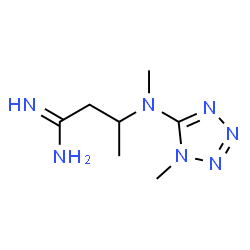 ChemSpider 2D Image | 3-[Methyl(1-methyl-1H-tetrazol-5-yl)amino]butanimidamide | C7H15N7