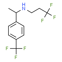 ChemSpider 2D Image | 3,3,3-Trifluoro-N-{1-[4-(trifluoromethyl)phenyl]ethyl}-1-propanamine | C12H13F6N
