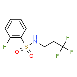 ChemSpider 2D Image | 2-Fluoro-N-(3,3,3-trifluoropropyl)benzenesulfonamide | C9H9F4NO2S