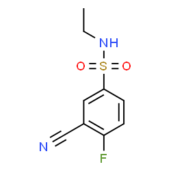 ChemSpider 2D Image | 3-Cyano-N-ethyl-4-fluorobenzenesulfonamide | C9H9FN2O2S