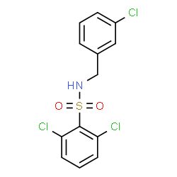 ChemSpider 2D Image | 2,6-Dichloro-N-(3-chlorobenzyl)benzenesulfonamide | C13H10Cl3NO2S