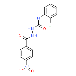 ChemSpider 2D Image | N-(2-Chlorophenyl)-2-(4-nitrobenzoyl)hydrazinecarboxamide | C14H11ClN4O4