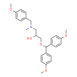 ChemSpider 2D Image | 1-[Bis(4-methoxyphenyl)methoxy]-3-[(4-methoxybenzyl)(methyl)amino]-2-propanol | C27H33NO5