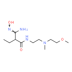 ChemSpider 2D Image | 2-(N'-Hydroxycarbamimidoyl)-N-{2-[(2-methoxyethyl)(methyl)amino]ethyl}butanamide | C11H24N4O3