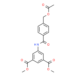 ChemSpider 2D Image | Dimethyl 5-{[4-(acetoxymethyl)benzoyl]amino}isophthalate | C20H19NO7